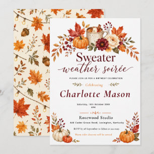 Sweater Weather Birthday Party Invitation
