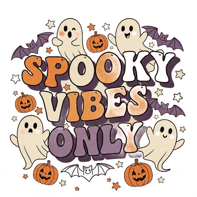 Sweater Weather Club Tee | Cosy Fall Aesthetic (Spooky Vibes Only Shirt | Retro Halloween Tee | Cute Ghost Fall Aesthetic T-Shirt)