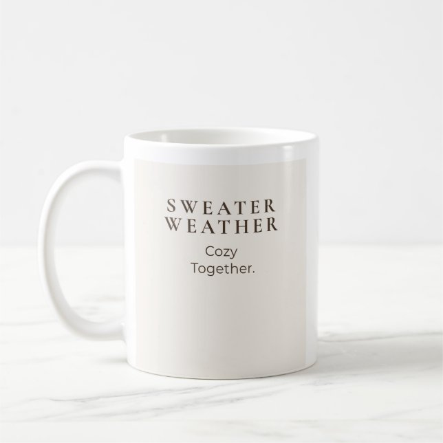 Sweater Weather Cosy Together  Coffee Mug (Left)