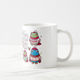 "Sweater Weather Frogs - Festive and Cosy" Coffee Mug