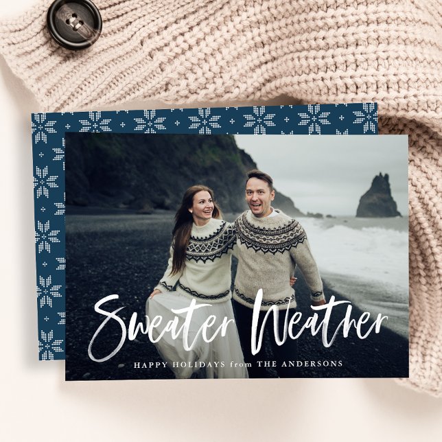 Sweater Weather Holiday Photo Card (Creator Uploaded)