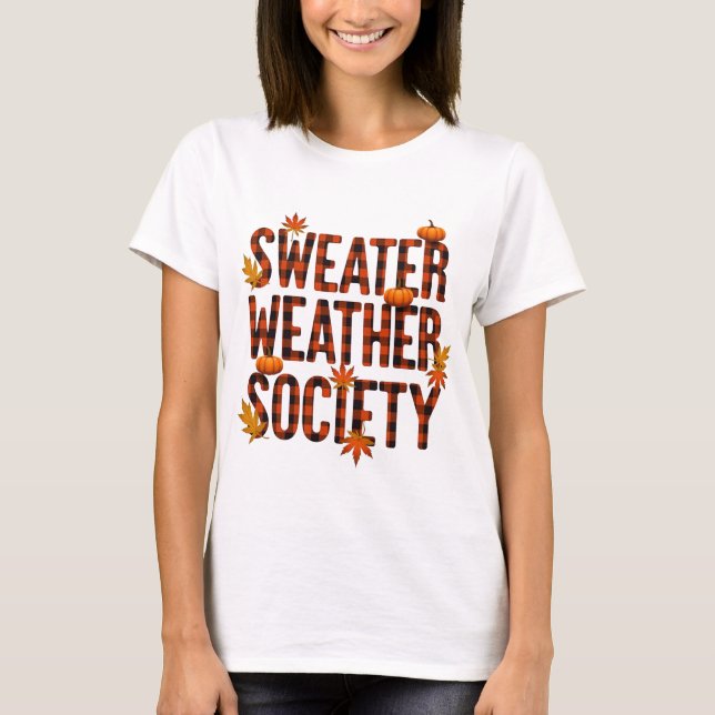 Sweater Weather Society Plaid Letter Fill (Front)