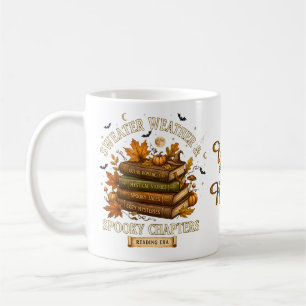 Sweater Weather Spooky Chapters Books Halloween Coffee Mug