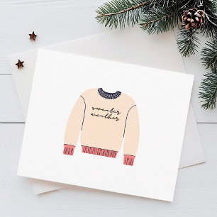 Sweater Weather Winter Watercolor Holiday Card