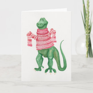 Sweatersaurus-Rex Greeting Card
