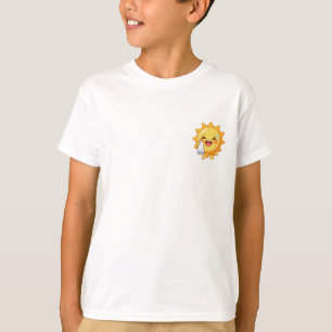 Sweating Happy Cartoon Sun Character Kids T-Shirt