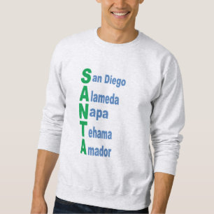 Sweatshirt ash man TOURISM CALIFORNIA