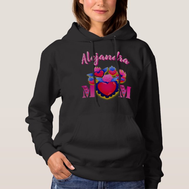 Sweatshirt Editable MOM Hearts Name (Front)