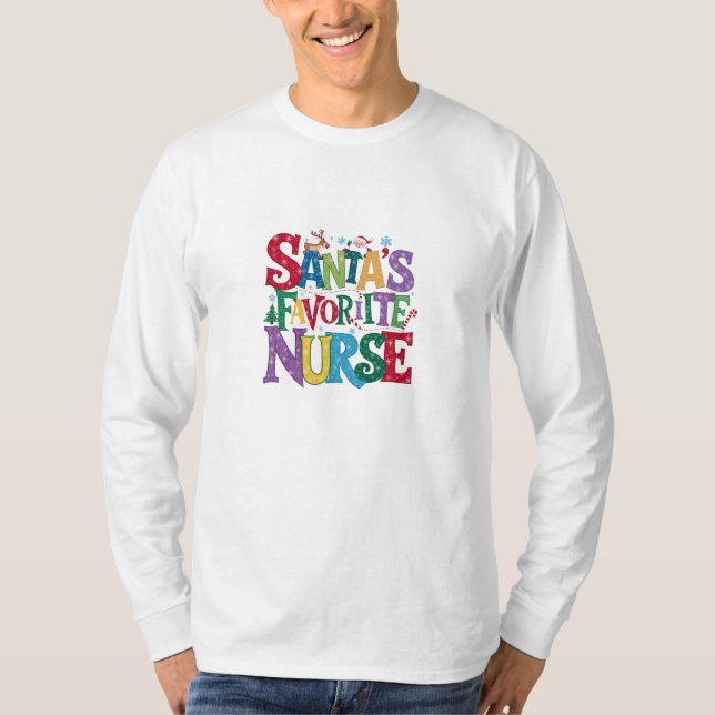 Sweatshirt, Hoodie - Nurse Santa T-Shirt (Front)