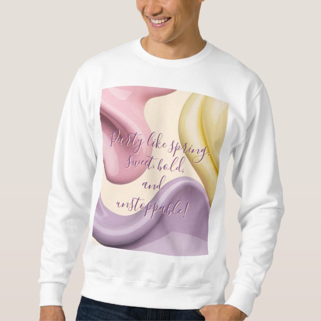 Sweatshirt in stylish abstract graphic (Front)
