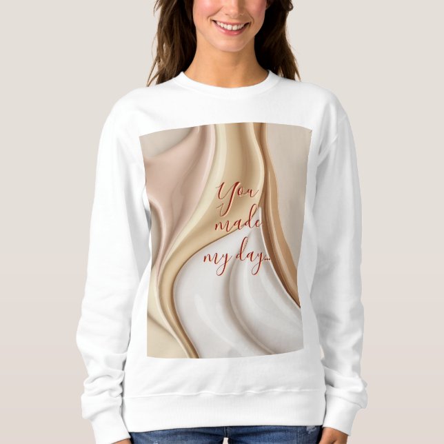 Sweatshirt in stylish abstract graphic (Front)