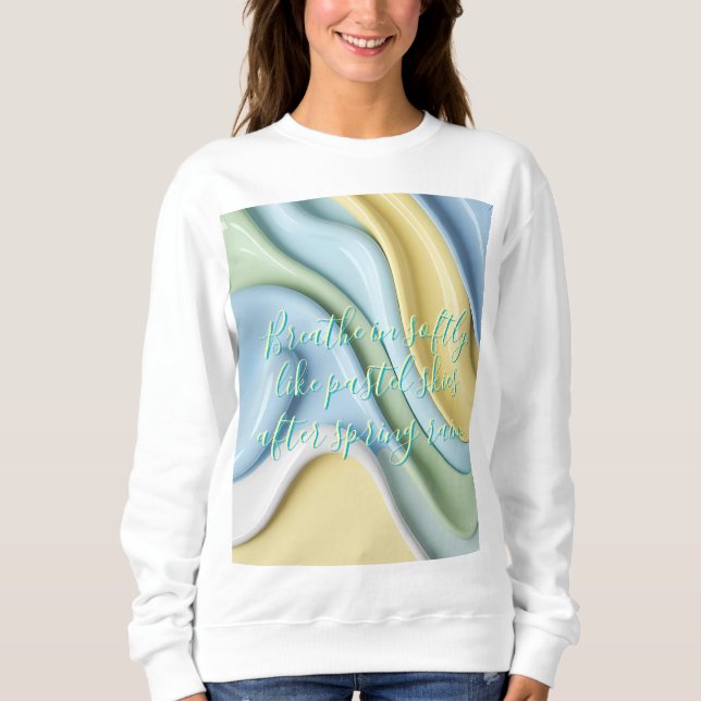 Sweatshirt in stylish abstract graphic (Front)