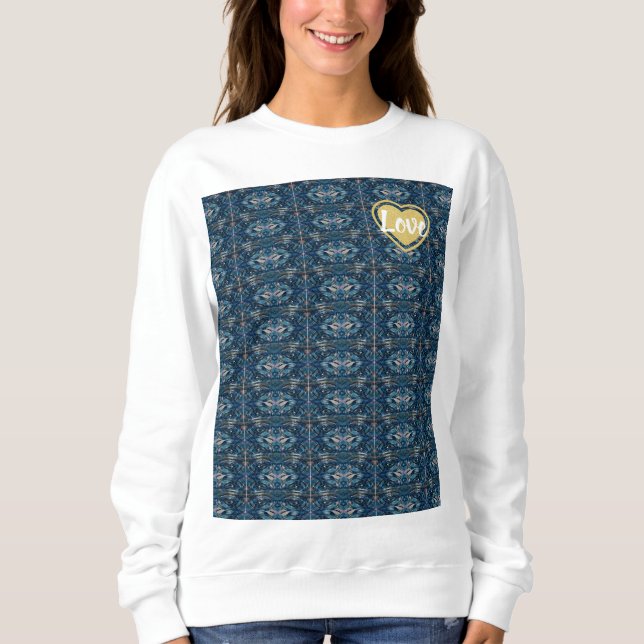 Sweatshirt - LOVE / Blue -Adiela Akoo (Front)