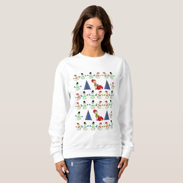 Sweatshirt Snowman Elf  (Front Full)