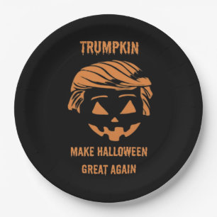 Sweatshirt, Trumpkin, Halloween Merch Classic Paper Plate