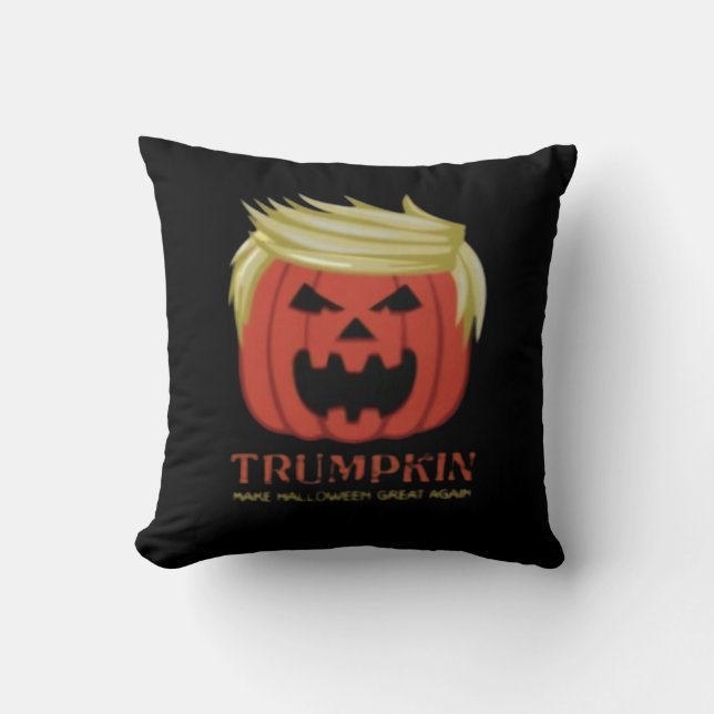 Sweatshirt, Trumpkin, Halloween Merch  Cushion (Front)