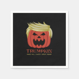 Sweatshirt, Trumpkin, Halloween Merch Napkin
