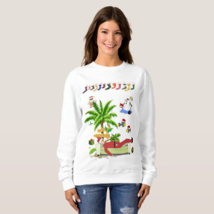 Sweatshirt Vintage Santa Beach Bum