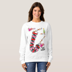 Sweatshirt Vintage Santa's Cats Kittens Meow 