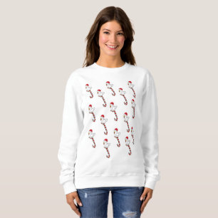 Sweatshirt Vintage Santa's Chicks Candycane