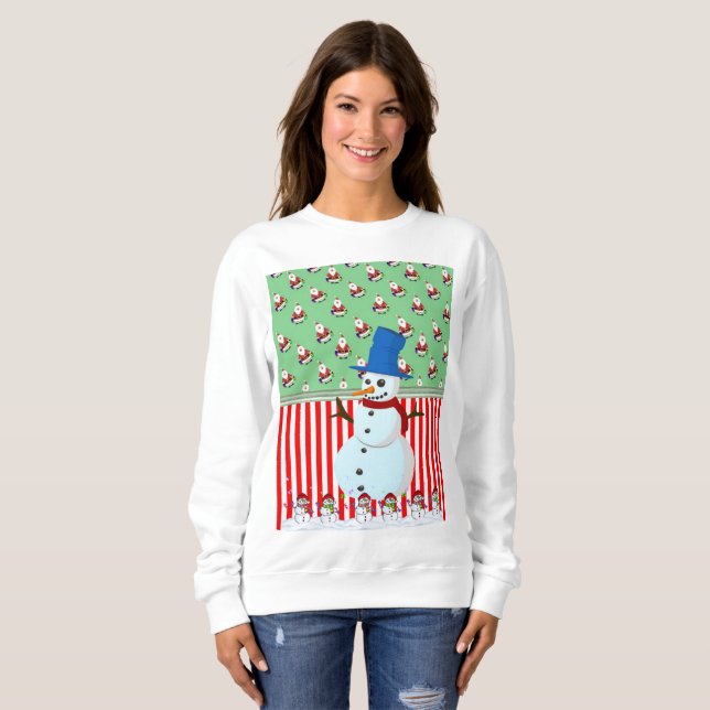 Sweatshirt Vintage Santa's Snowman   (Front Full)