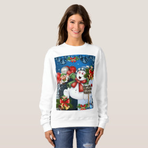 Sweatshirt Vintage Snowman Elf