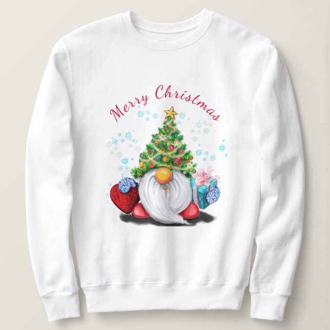 Sweatshirt with Christmas Gnome (Design Front)