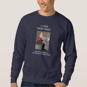 sweatshirt with farm pig Barnyard Sanctuary