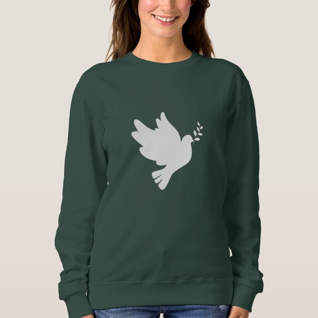 Sweatshirt with White Dove | Peaceful and Stylish  (Front)