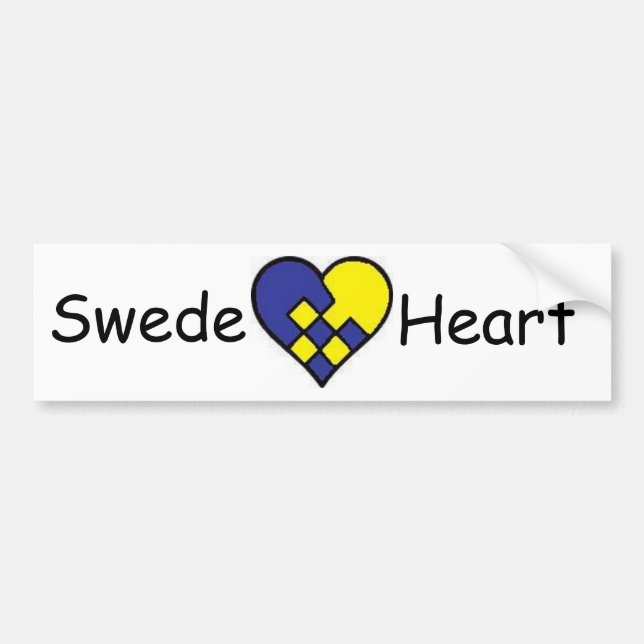 Swede Heart Bumper Sticker (Front)