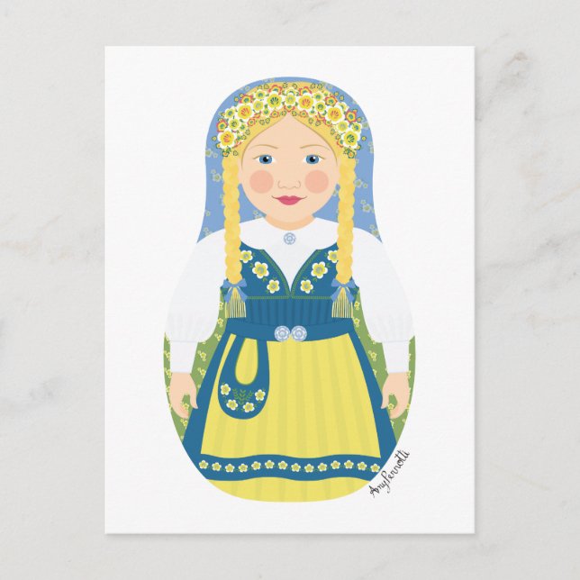 Swede Matryoshka Postcard (Front)