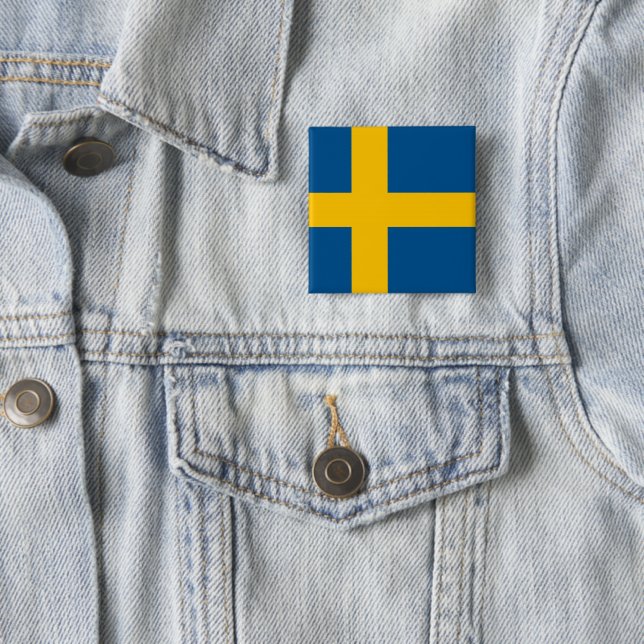 Sweden 15 Cm Square Badge (In Situ)