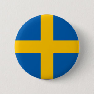 Sweden 6 Cm Round Badge