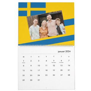 Sweden   Add Your Photo Swedish Flag 2025 Calendar