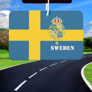 Sweden air freshener, car fresh, Swedish Flag Car Air Freshener