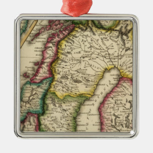 Sweden and Norway 2 Metal Tree Decoration