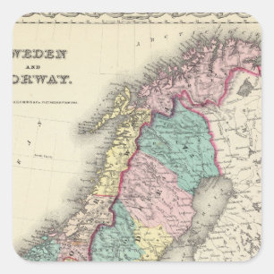 Sweden And Norway Square Sticker