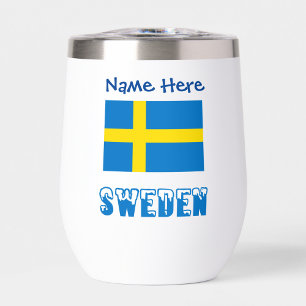 Sweden and Swedish Flag Blue Personalisation