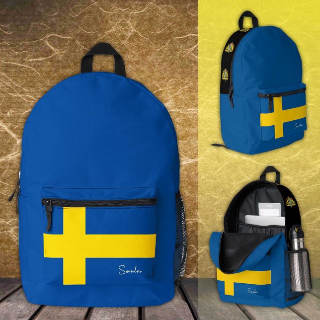 Sweden, backpack, Swedish Flag / patriotic Printed Backpack (Creator Uploaded)