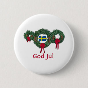 Sweden Christmas 2 6 Cm Round Badge