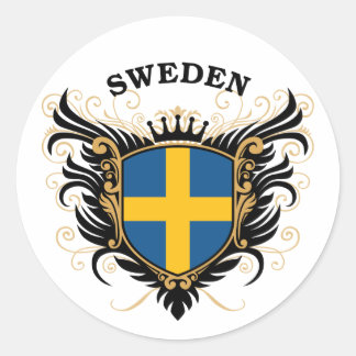Sweden Classic Round Sticker