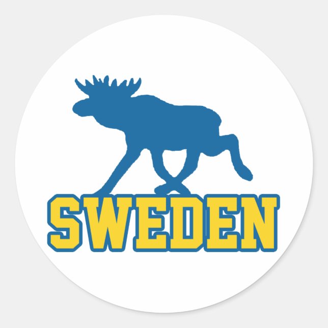 Sweden Classic Round Sticker (Front)