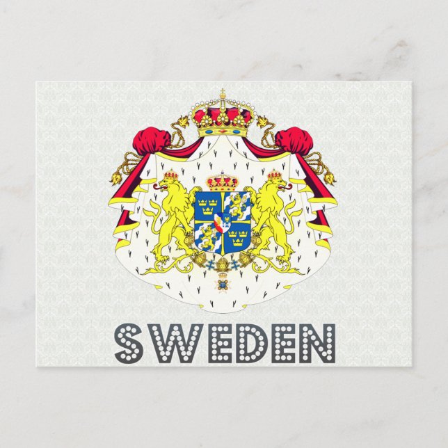 Sweden Coat of Arms Postcard (Front)