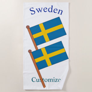 Sweden Country Flag Thunder_Cove Beach Towel