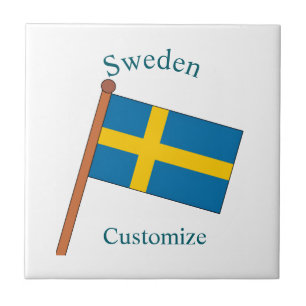 Sweden Country Flag Thunder_Cove Tile