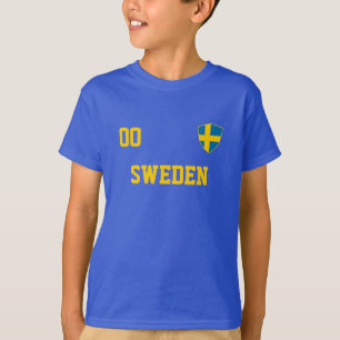 Sweden Custom Name & Number Football Kids Jersey T-Shirt