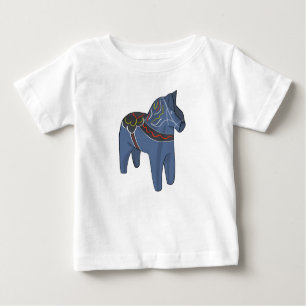 Sweden Dala Horse Dalecarlian Swedish Baby T-Shirt