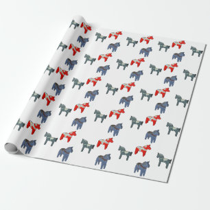 Sweden Dala Horse Dalecarlian Swedish Wrapping Paper