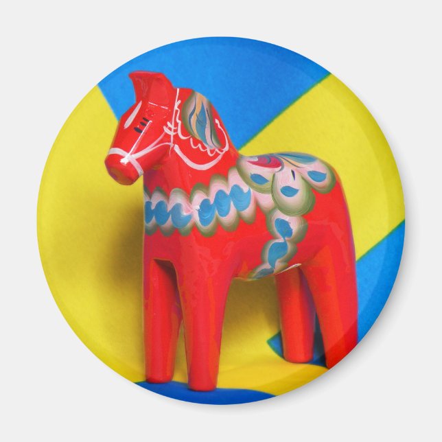 Sweden Dala Horse Magnet (Front)