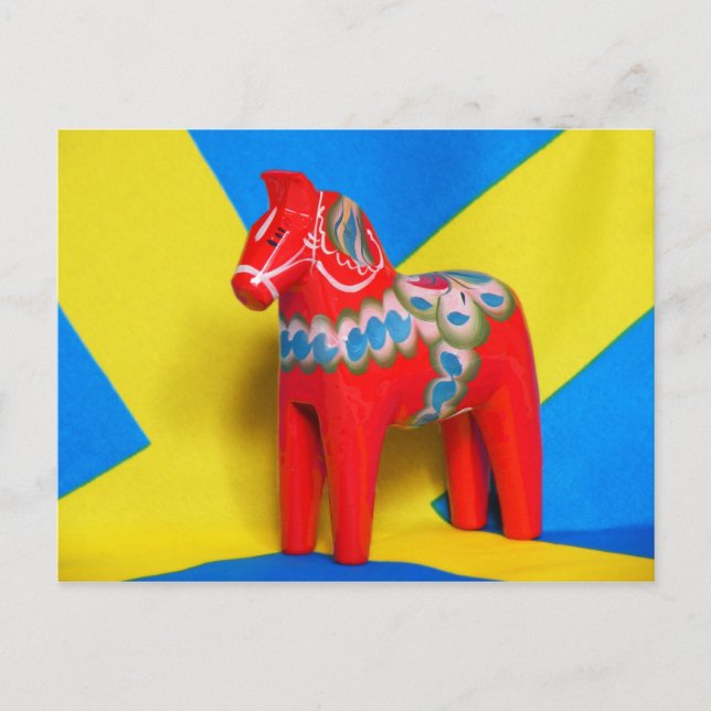 Sweden Dala Horse Postcard (Front)
